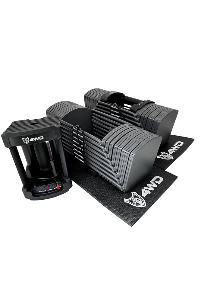 ②美品4WD 可変式ダンベル 27段階調整 Amazon | 4WD 可変式ダンベル 20kg / 40kg アジャスタブル